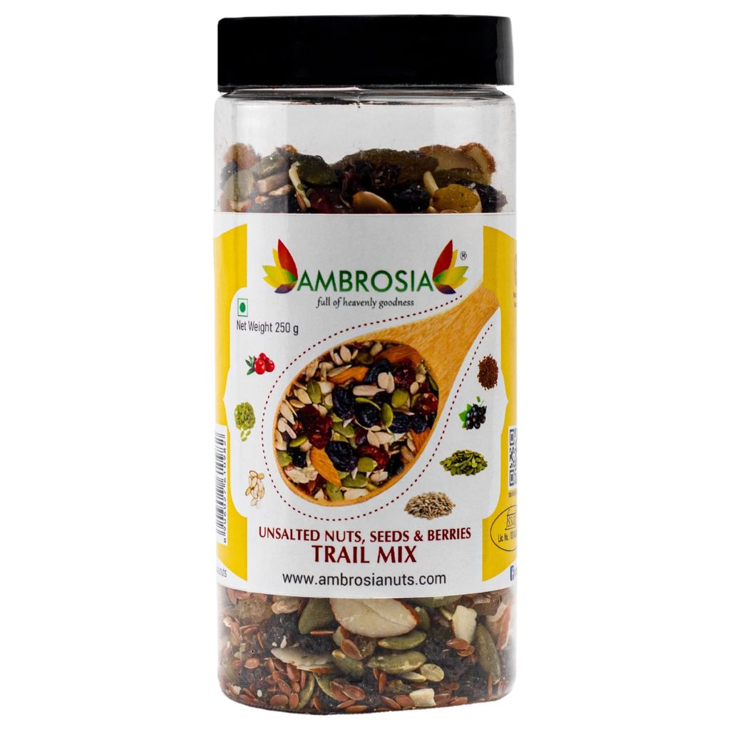 Ambrosia Premium Dry Fruit Gift Box Almonds 250g, Raisins 250 g, Trail Mix 250 g view 2