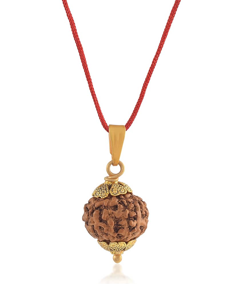 ADMIER 9 Mukhi Rudraksha Pendant With Thread ( Pack of 1 ) view 2