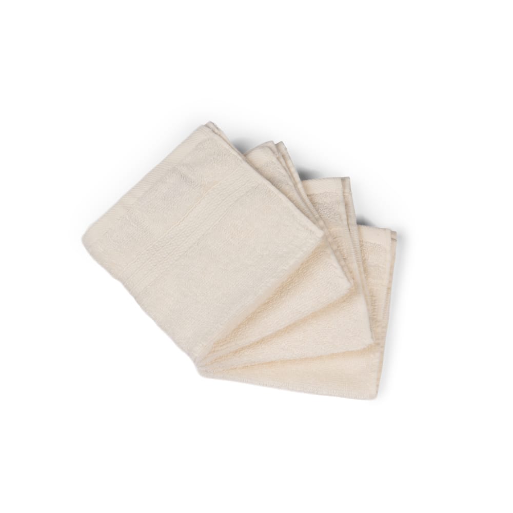 Feather & Spun Organic Cotton Face Towel | Lavender Fragrance | GOTS Certified | Anti Microbial | Fade Resistant | Double Needle Stitch | 550 GSM | 33 cms x 33 cms (Pack of 4) view 2