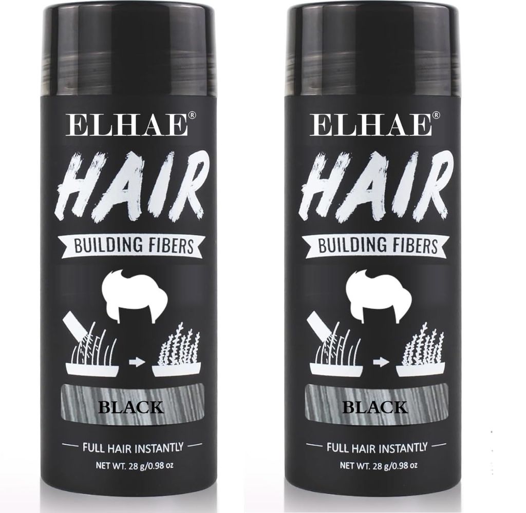 ELHAE Hair Building Fibers Instant Fuller Hair Look Natural-Looking Hair Thickening Powder for Men & Women