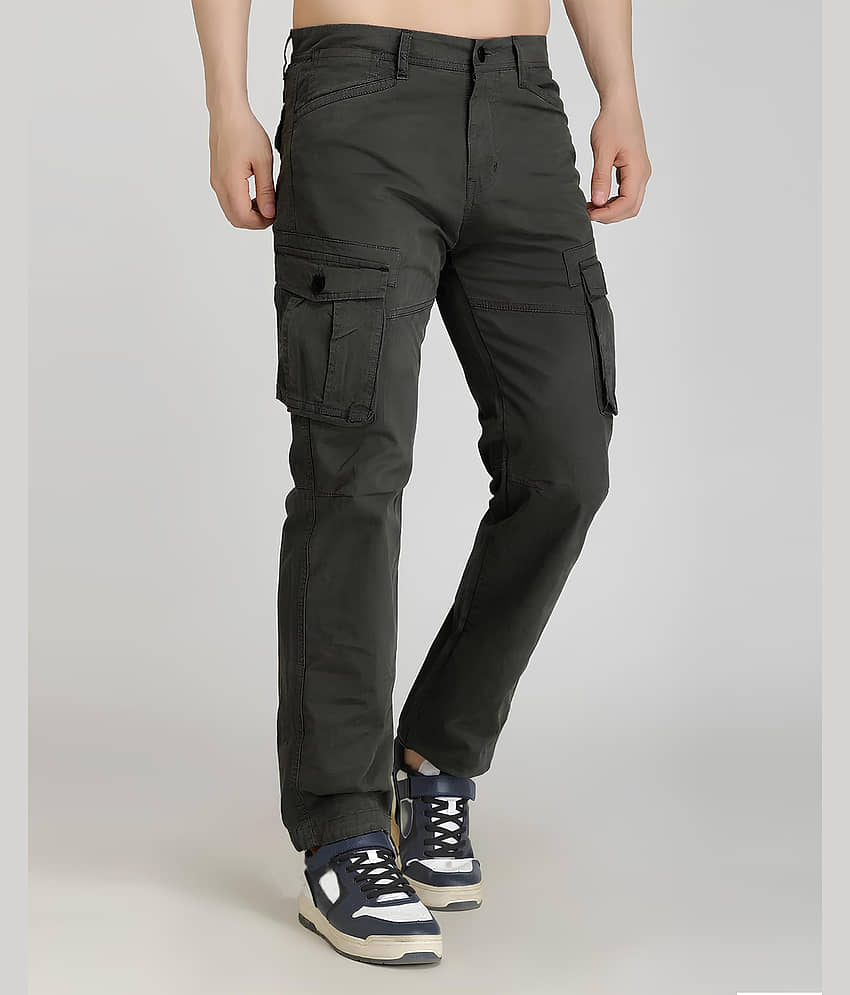 Reoutlook Regular Flat Men's Cargos - Black ( Pack of 1 ) view 2