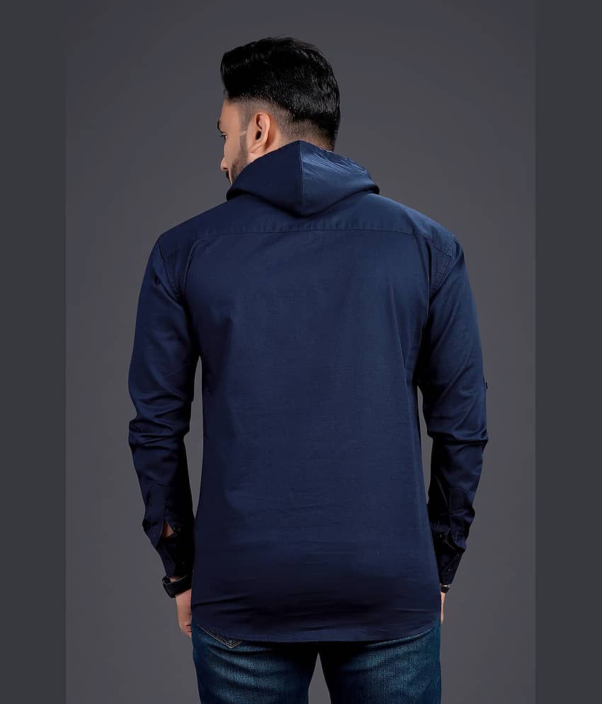 Nofilter 100% Cotton Regular Fit Dyed Full Sleeves Men's Casual Shirt - Blue ( Pack of 1 ) view 2