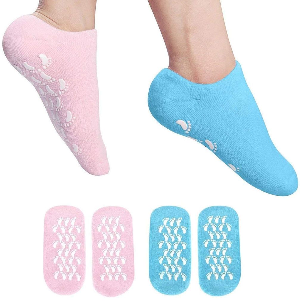 EZYFIT Moisturizing Silicone Gel Socks for Women and Men gel socks for dry cracked feet crack heel repair socks foot moisturizer socks Spa Gel Socks - 1 Pair view 2