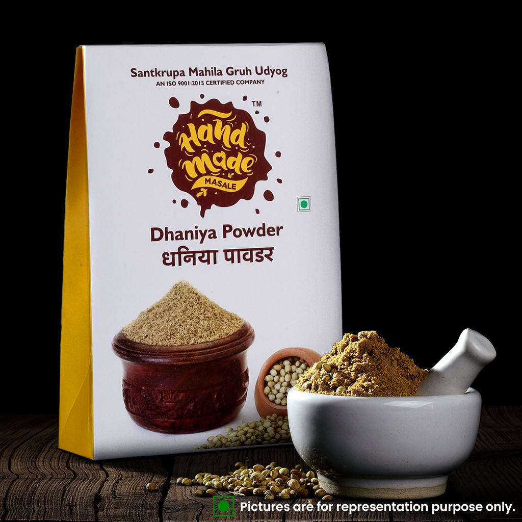 Handmade Masale Coriander Powder / Dhaniya Powder | Freshly Ground Coriander Powder | 100% Natural and Pure | No Additives or Preservatives | Gluten-Free | Vegan view 2