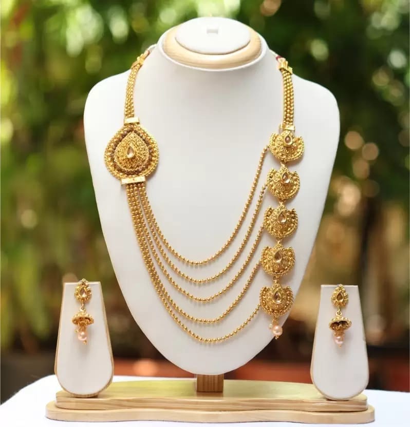 Swarajshop Alloy Gold-plated Gold Jewel Set (Pack of 1) view 2