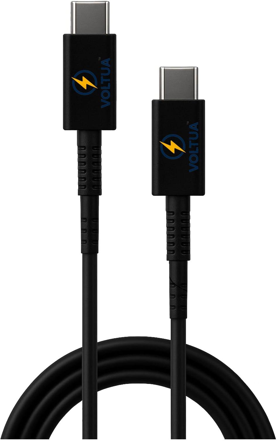 Voltua USB-C to USB-C Fast Charging Cable | 60W, 1M, Black