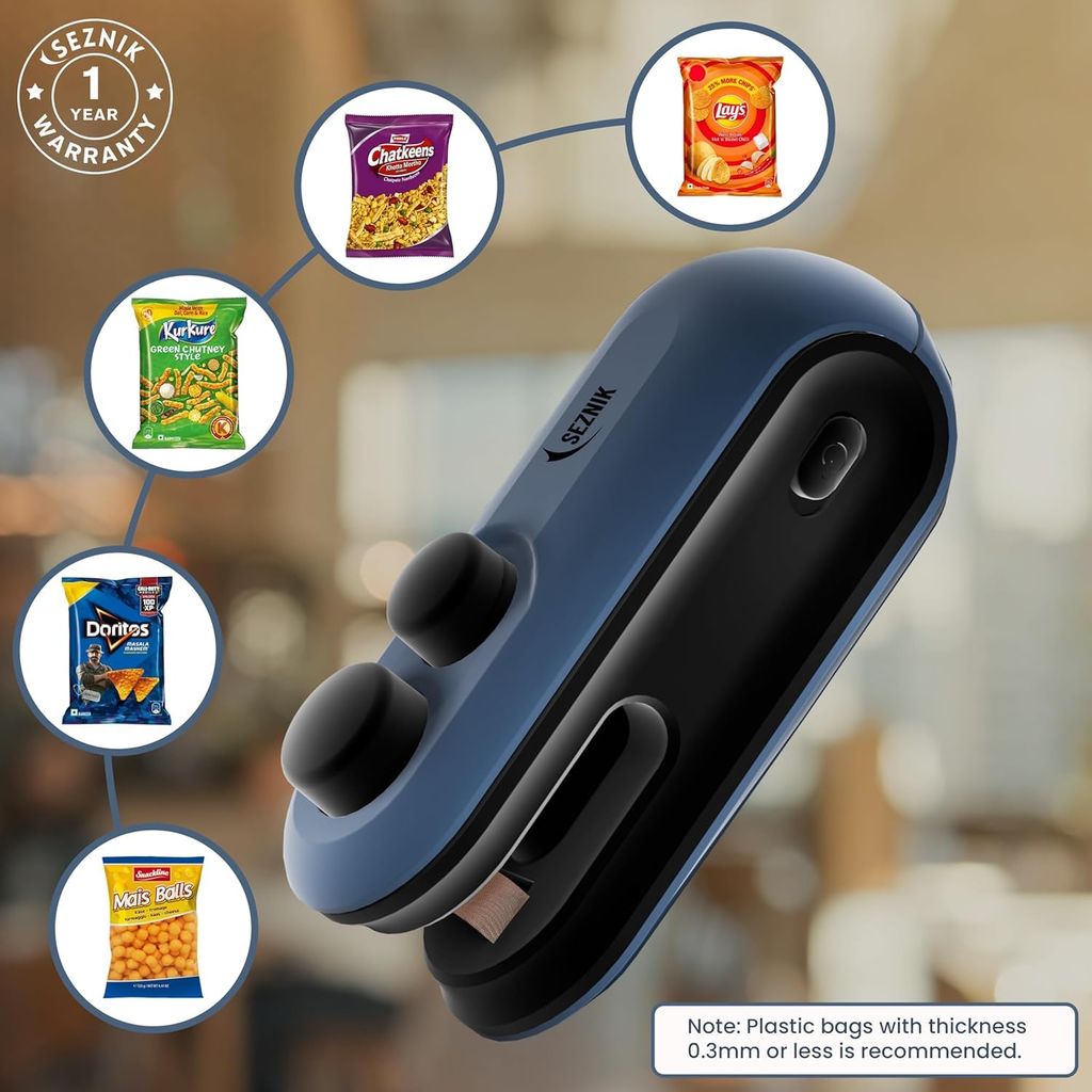 Portable Mini Sealing Machine, Handheld Packet Sealer for Food, Snacks, Chips, Fresh Storage, Plastic Bags Sealing Machine view 2