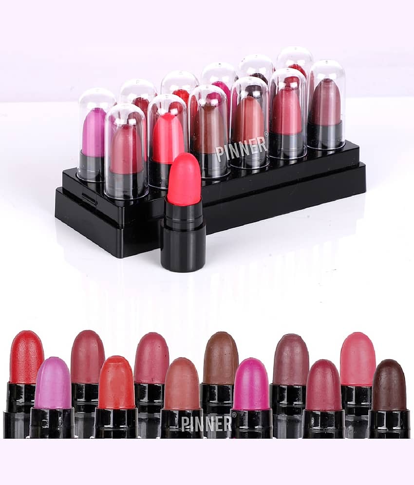 Play Run Minis Pout Party Matte Lipstick Highly Pigmented Mini Lipsticks (Set of 12 )