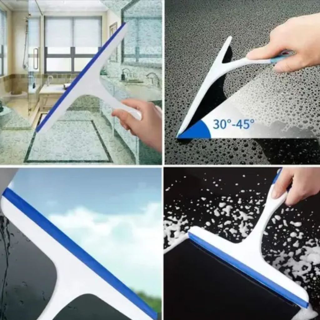 Kitchen Wiper, Window Squeegee, Glass Cleaner, Tiles Cleaner, Shower Door Squeegee, Bathroom Wiper, Floor Squeegee, Car Window Cleaner, 3-Pack view 2