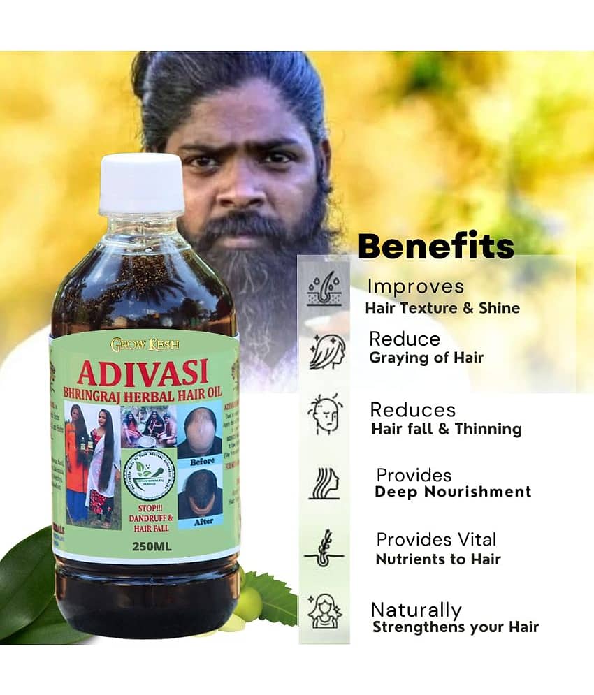 Growkesh Adivasi Herbal Hair Oil And Shampoo for Women and Men for Shiny Hair and Long & Healthy hair. view 2