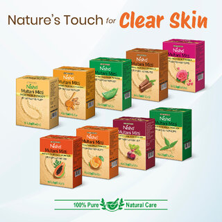 Nisha Orange Multani Mitti For Face (100g , Pack OF 3) | Natural Oil Control, Acne & Tan Removal view 2