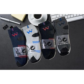 JHF Socks - Mens Premium Ankle-Length Sports Socks Breathable, Cushioned Durable (Pack of 4) view 2