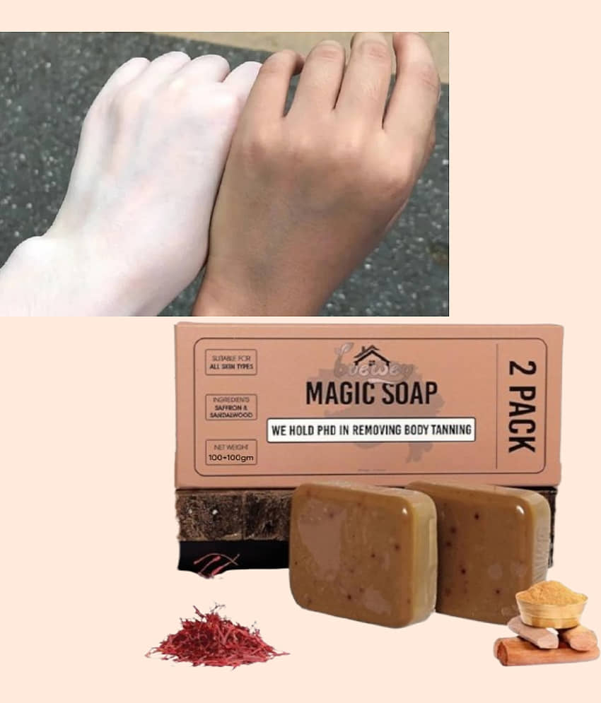BUEWEY Beauty GHARI Soap Magic And Saffron Bath Soap for All Skin Type ( Pack of 2 )