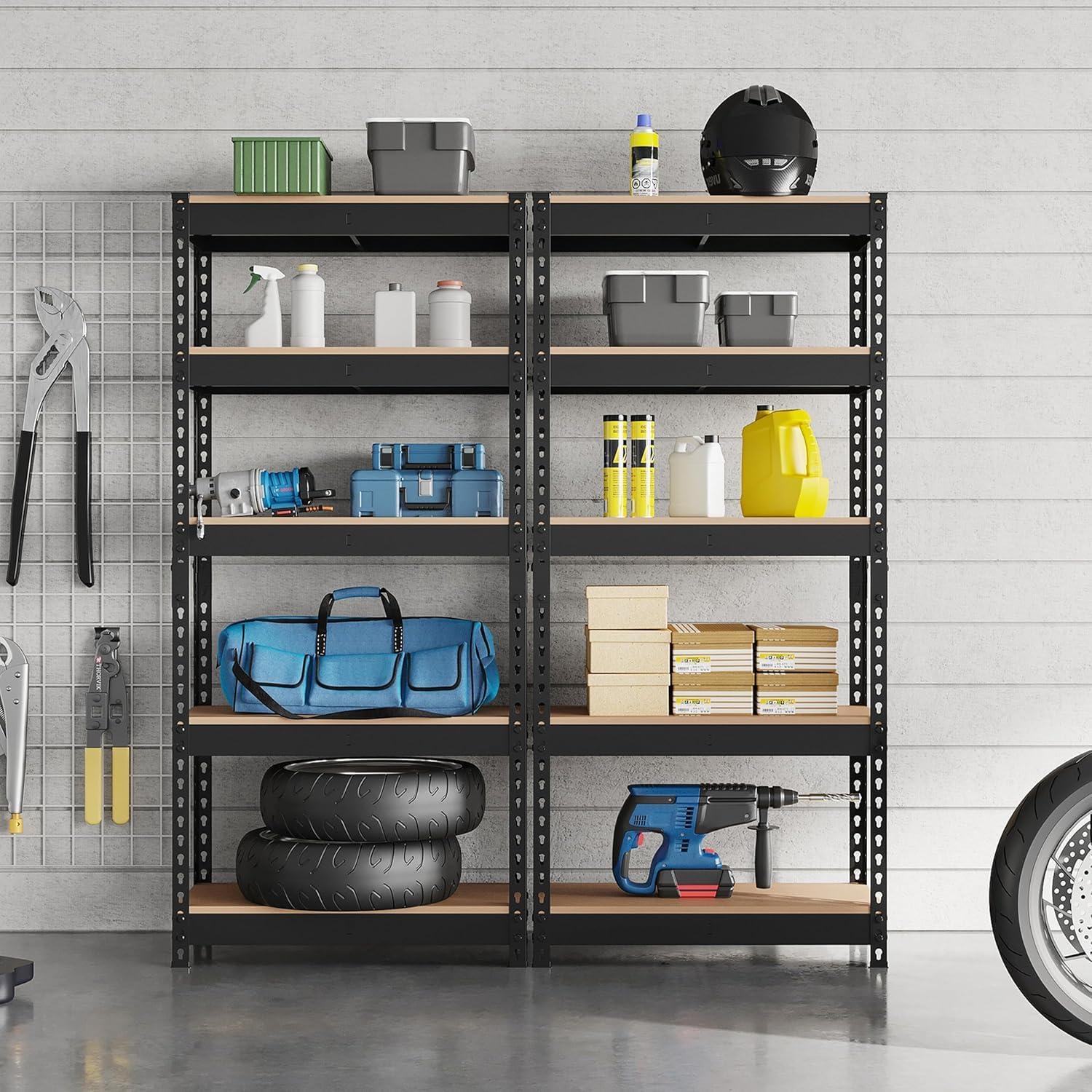 Panchhi Store 2 Shelf Kitchen Organizer Rack Adjustable Heavy Duty Boltless Metal Storage Rack for Multipurpose Use Shelving for Home, Garage, Office & Shop with Iron Frame view 2