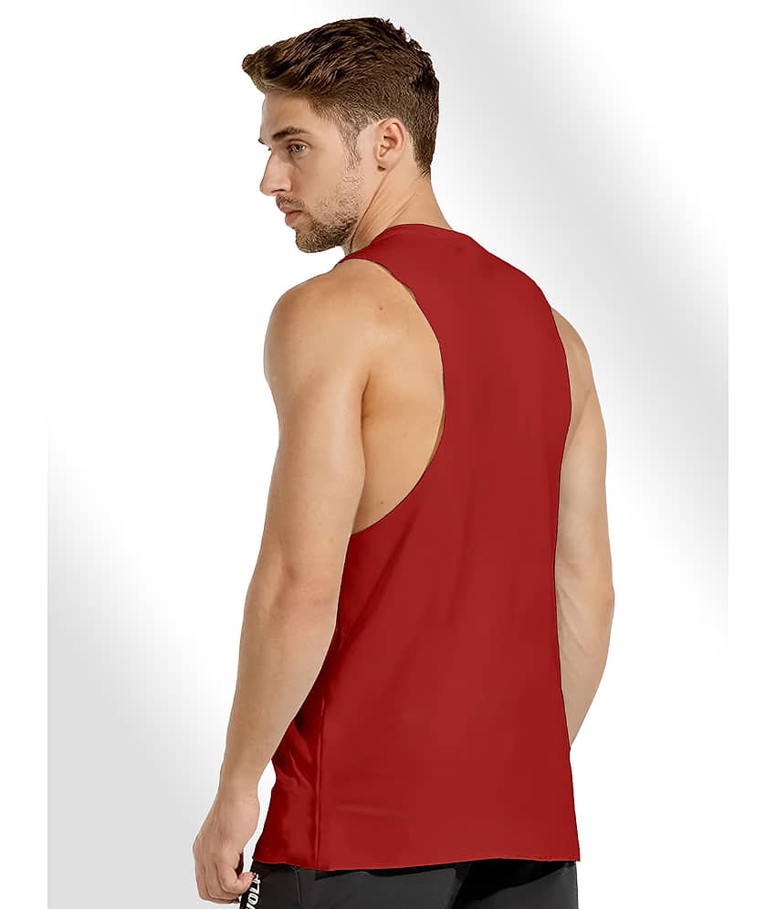 FTX Pack of 3 Polyester Gym Vest For Men ( Red ) view 2