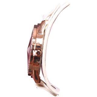 Women White braslate Fitting Diamond Gloden Dial Brown Belt Girls And Ladies Watches view 2