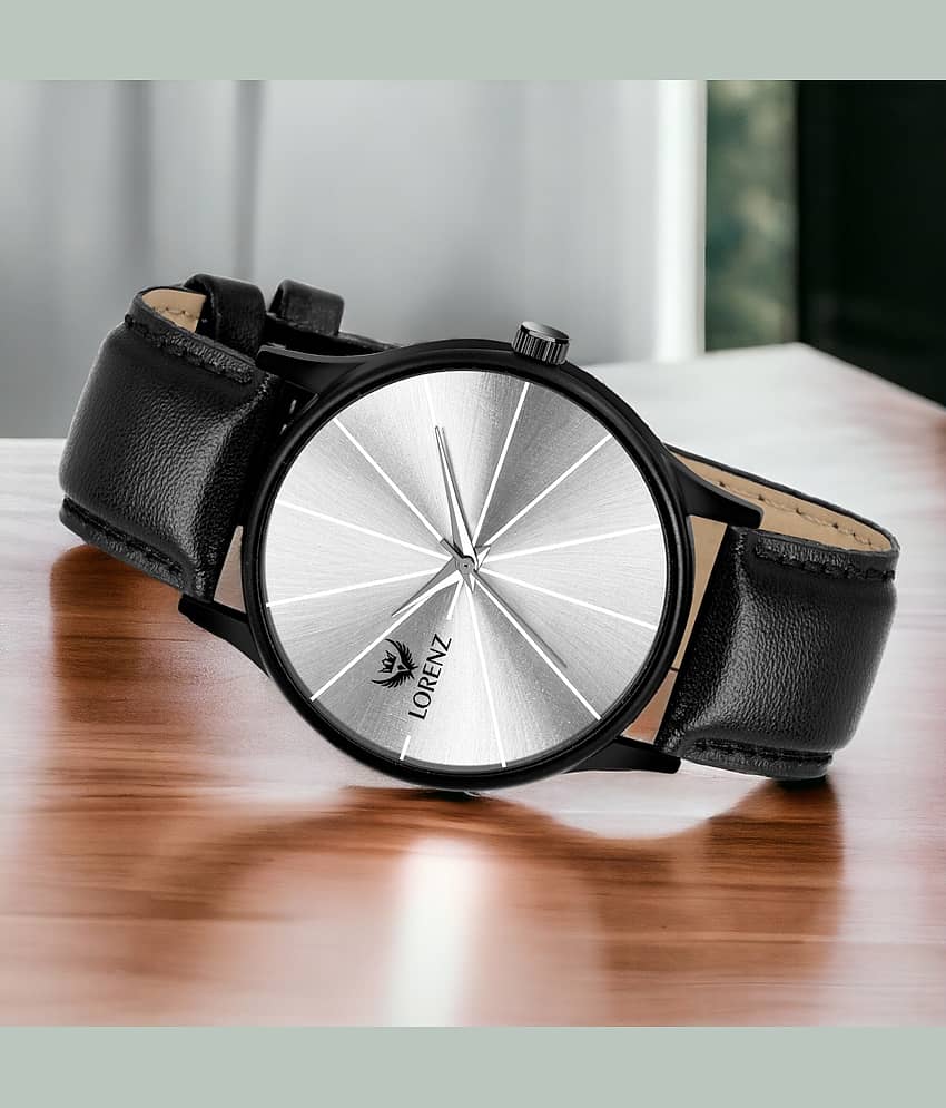 Lorenz Black PU Analog Men's Watch