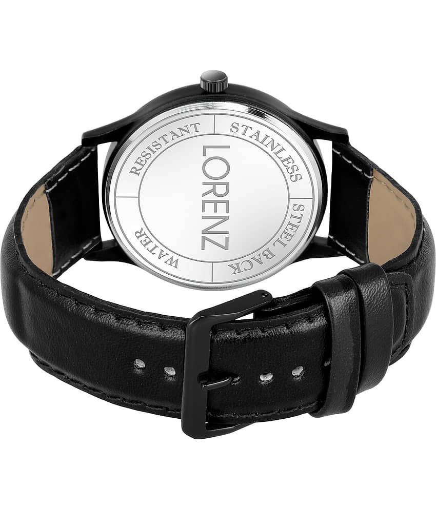 Lorenz Black PU Analog Men's Watch view 2