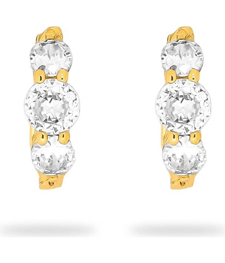 Drashti Collection Golden Huggies Earrings ( Pack of 1 ) view 2
