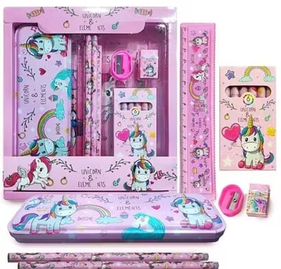 Unicorn Stationery Kit for Kids – Pencil, Eraser, Ruler Set (Cute Gift Combo) view 2