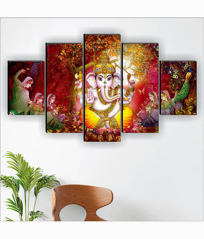 Saf Lord Ganesh Ji Religious Wall Hanging Framed Painting view 2