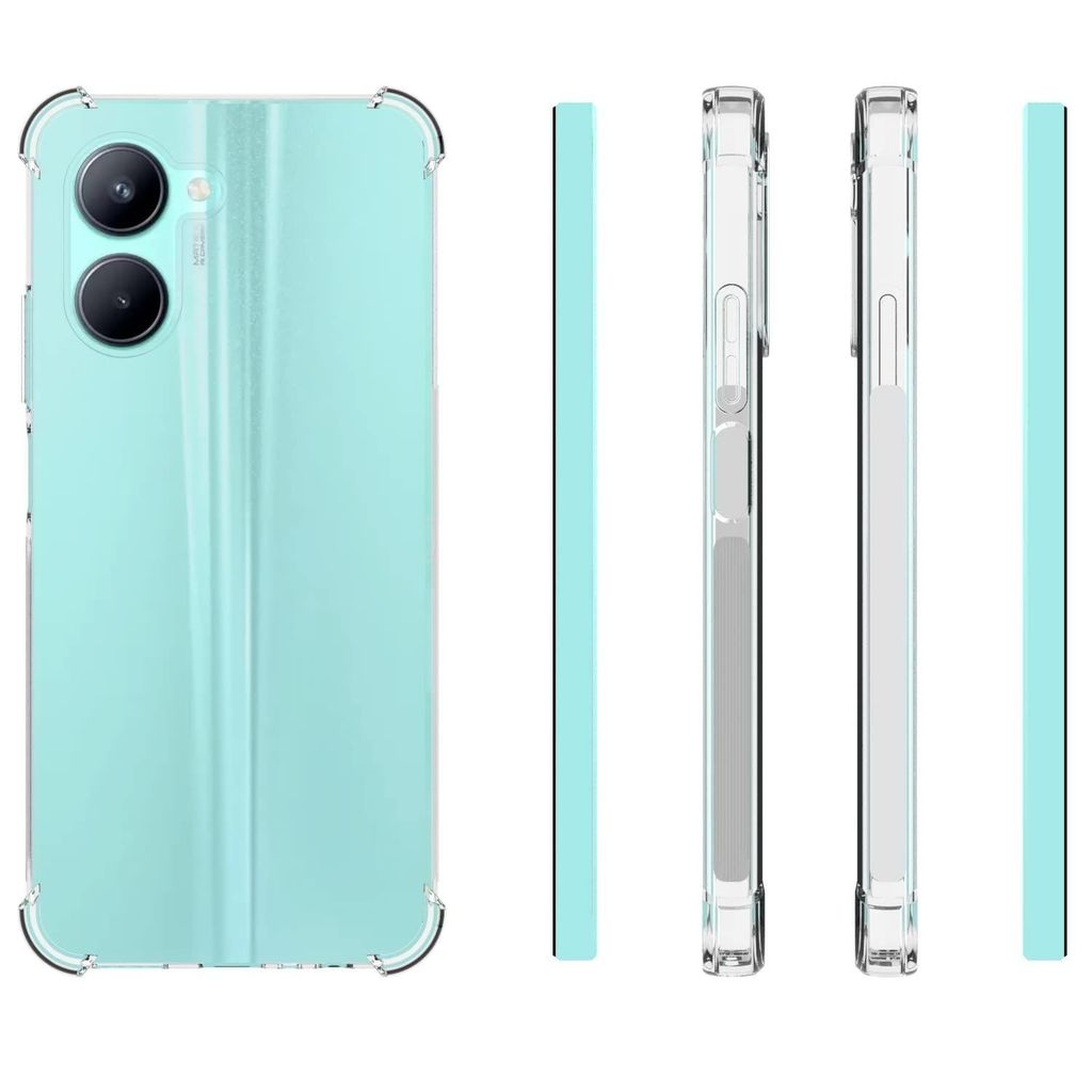 USTIYA Case for Realme C33 Clear TPU Four Corners Protective Cover Transparent Soft funda view 2