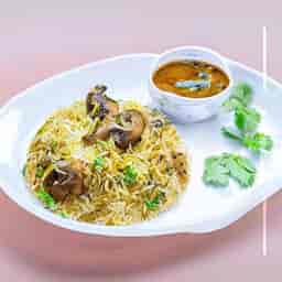 Mushroom biriyani
