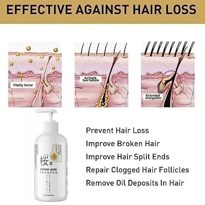 Sakura Shampoo Japanese, Japan Evening Sakura Tree Shampoo, Thick and Smooth Hair Pack of 1 view 2