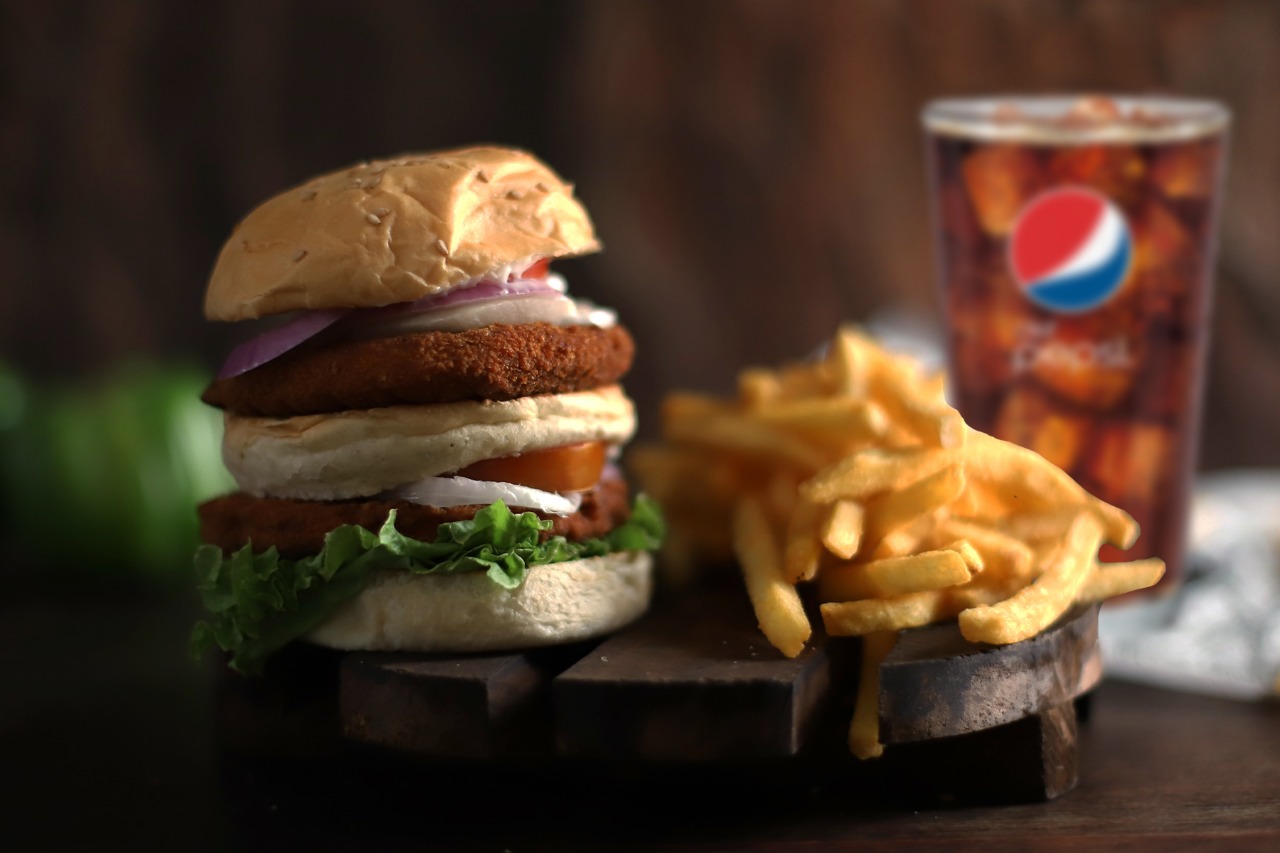 Chef's special chicken jumbo burger meal