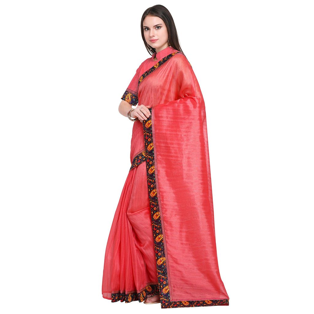 Florence Art Silk Saree with Blouse Piece view 2
