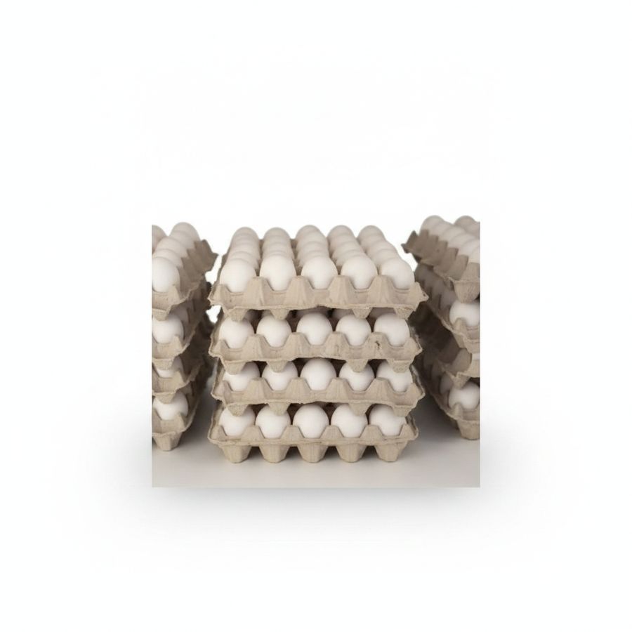 Fresh White Eggs - 1 kg - 50 fresh eggs in protective trays view 2