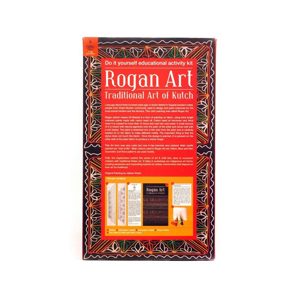 DIY Colouring Folk Art kit Rogan Painting view 2