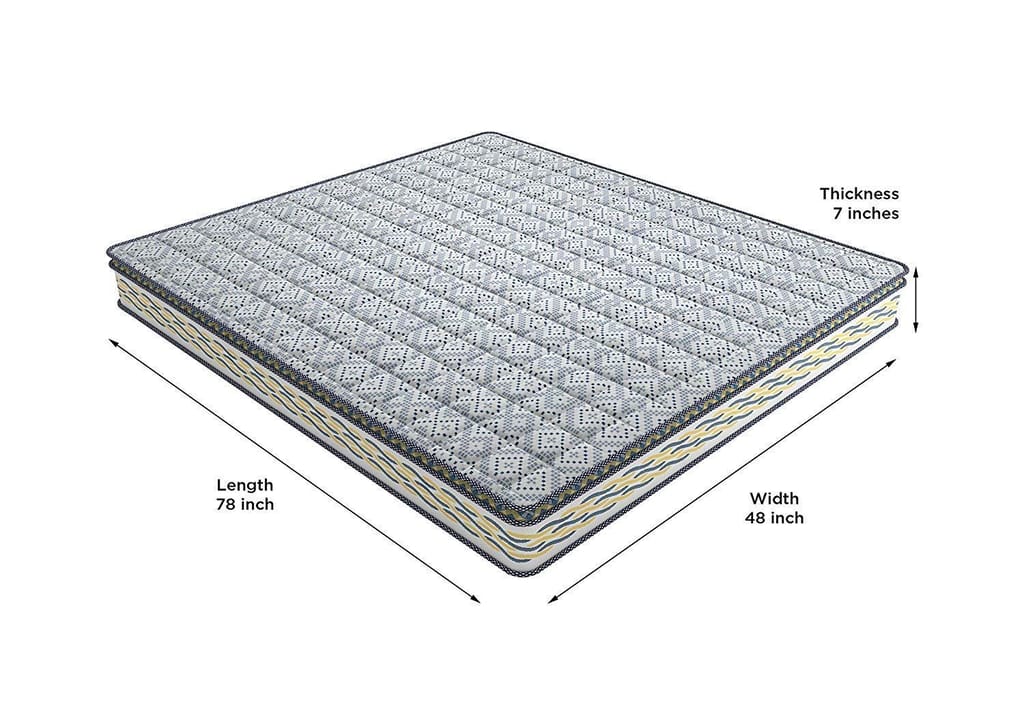 Centuary Pixel Cooling Copper Gel Memory 7 inch High Resilience (HR) Foam Mattress view 2