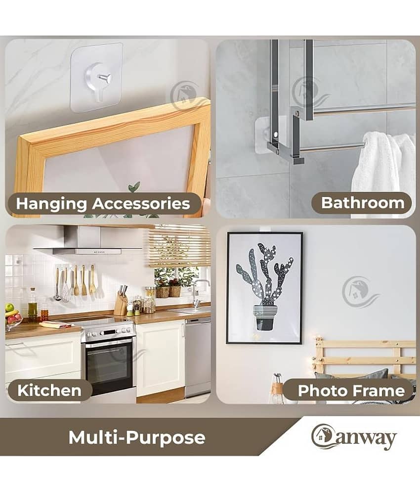 Photo Frame Hooks & Wall Hangers Tex Hooks Pack of 10 for Wall Heavy Duty, Self Adhesive Hook, Wall hangings, Kitchen Accessories Item view 2