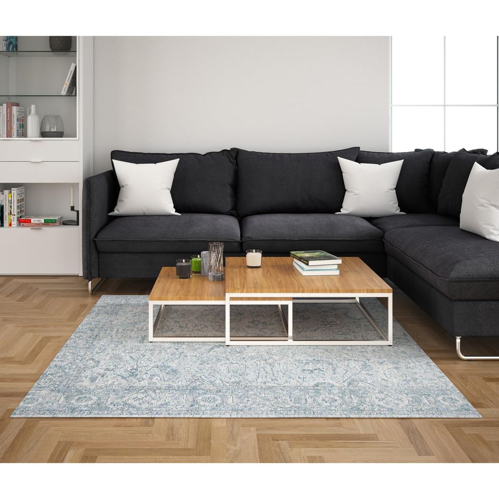 Neu Looms Handmade Viscose Wool Anti-Skid Rug for Bedroom, Living Room, Nursery, Dorm, Playroom & Reading Area view 2