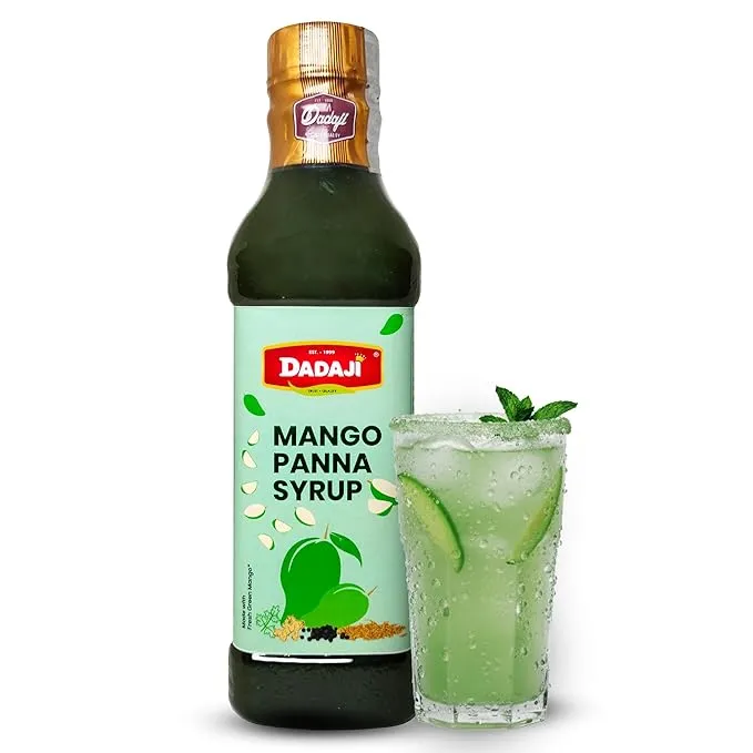 Dadaji Mango Panna Syrup | 750ml | Aam Panna Sharbat | Mango Drink | Tangy and Sweet Taste | Instant Refreshing Drink For Summer