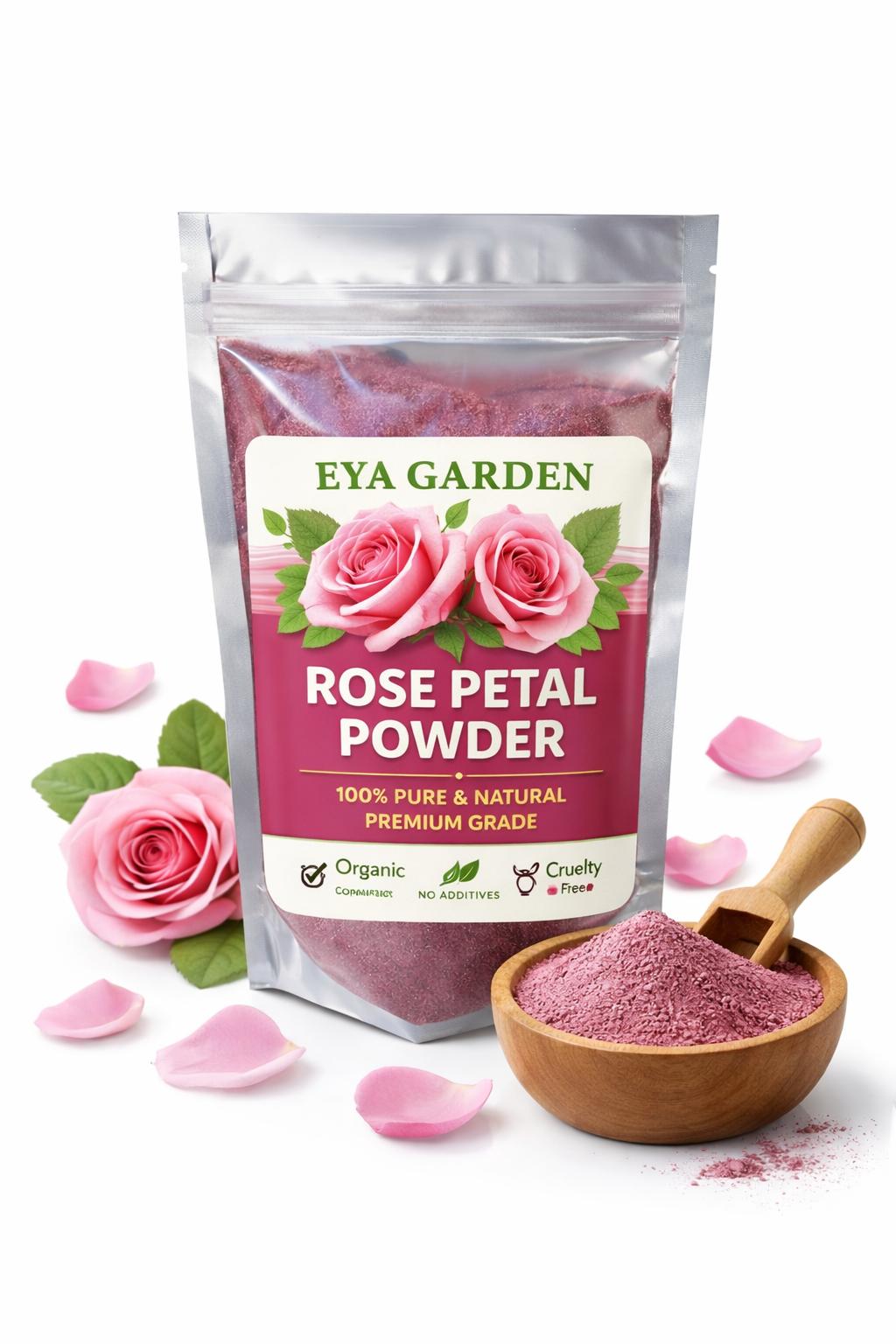Rose Petal Powder – 100% Natural & Organic | For Skin & Hair Care view 2