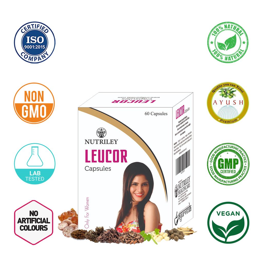 Nutriley Leucor Capsules, Fertility Capsules for Irregular Ovulation, Purifying Blood, Strengthening Uterus, Increasing fertility (60 caps) view 2