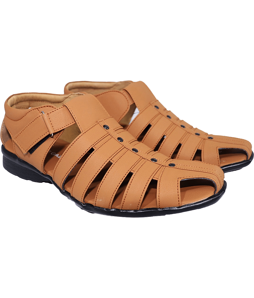 RAGE GAZE - Tan Men's Sandals view 2