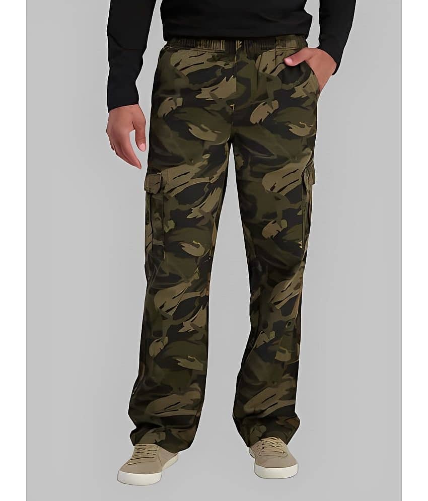 Reoutlook Relax Flat Men's Cargos - Green ( Pack of 1 ) view 2