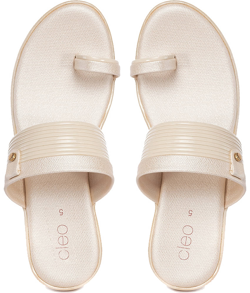 KHADIM Beige Women's Slip On Heels view 2