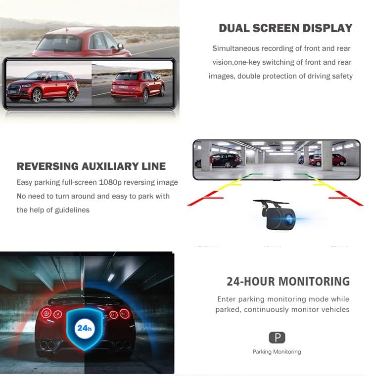 AUSHA Professional 4K Dash Cam with GPS | SONY Sensor, Parking Assist & ADAS view 2