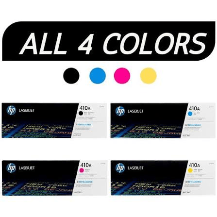 HP 410A Original LaserJet Toner Cartridge Combo Pack (CF410A/CF411A/CF412A/CF413A) Printer For Color LaserJet Pro M452, M377dw, M477 view 2