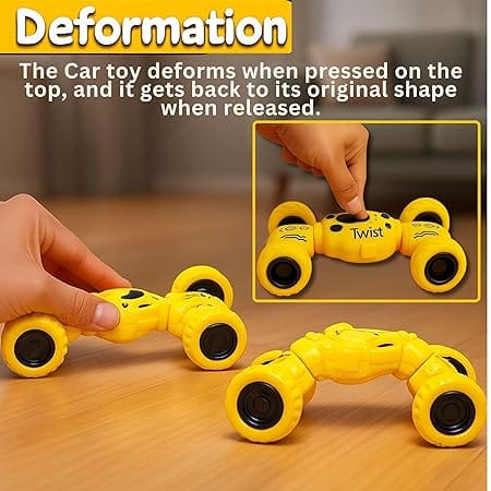 GRAPHENE Pull Back Friction Powered Monster Car Truck Telescopic DTX Toy Car for Kids view 2