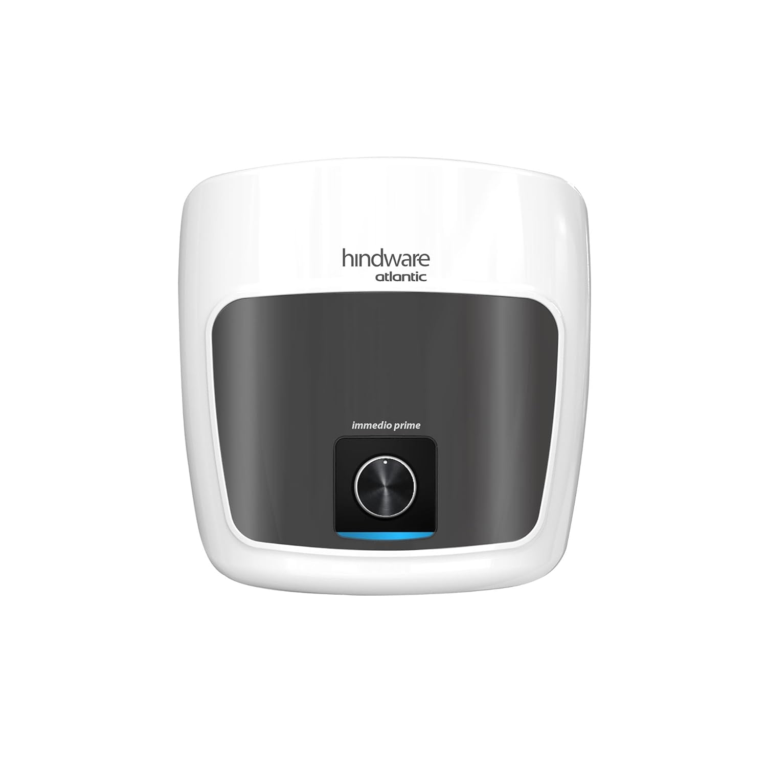 Hindware Smart Appliances Immedio Prime 15L Storage Water Geyser, 5 Star BEE Energy Rating, Glassline Tanked, Temperature Control Knob - White & Black
