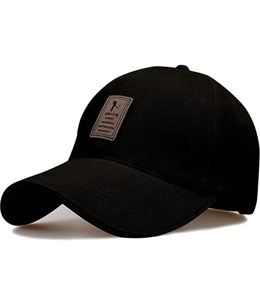 Bolax Pack of 1 Cotton Men's Cap ( Black ) view 2