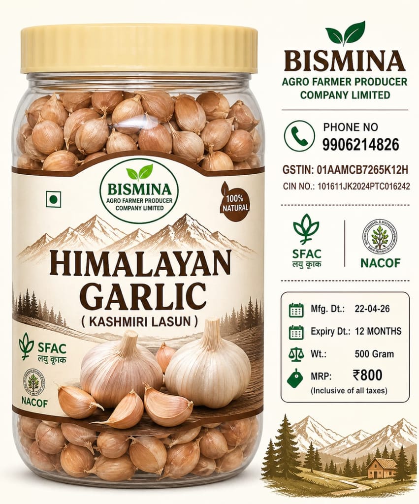 Himalayan Garlic (Kashmiri Lasun) 500 Gram + 500 gram