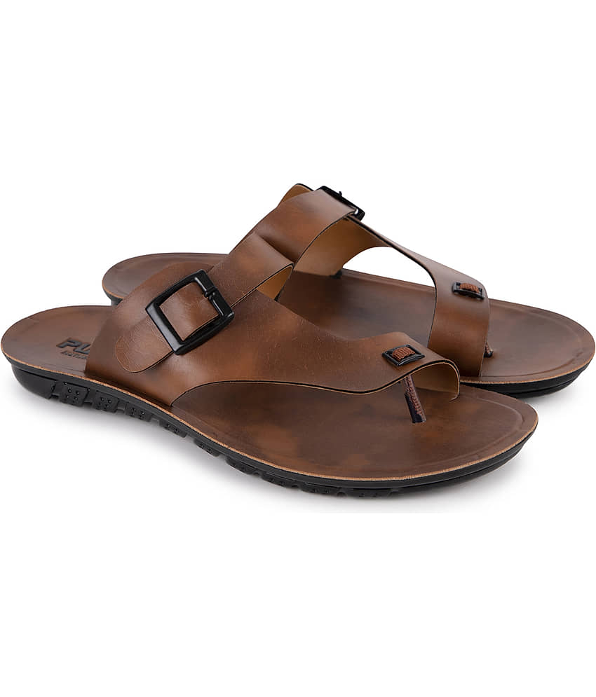 PU-SPM Tan Men's Daily Slipper view 2