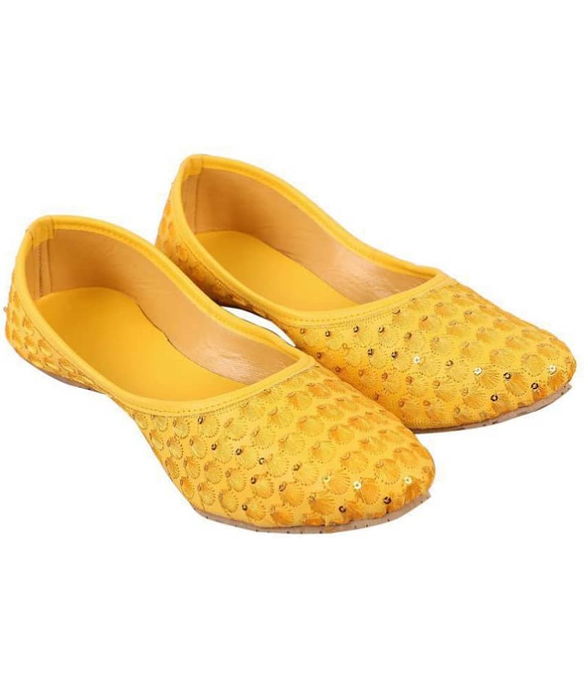 Raj Yellow Ethnic Footwear view 2