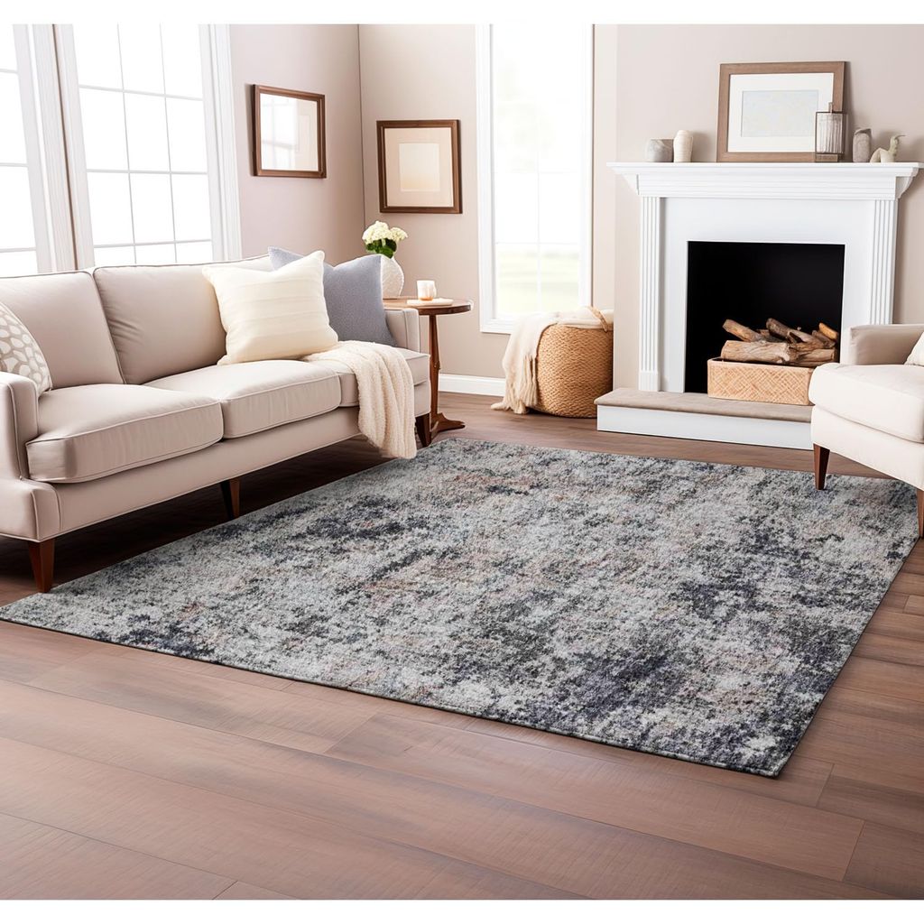 Neu Looms Handmade Viscose Wool Anti-Skid Rug for Bedroom, Living Room, Nursery, Dorm, Playroom & Reading Area (Size 6x9 Feet, Blue-Beige) view 2